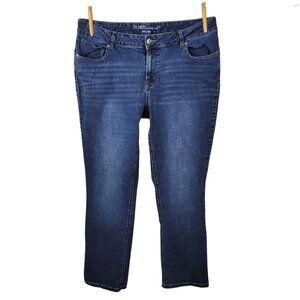 Maurices Jeans Plus 18W 18 Blue Medium Wash High Rise Jeans Straight Leg